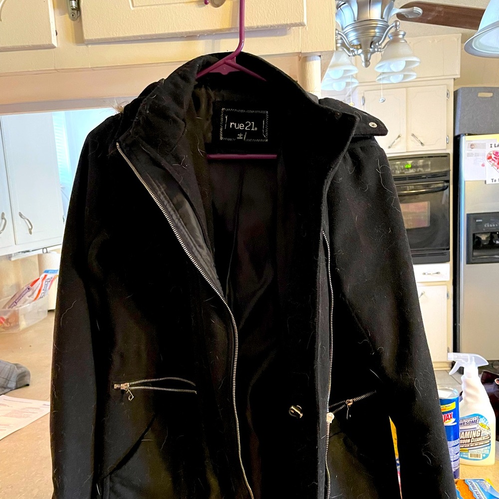 Black peacoat